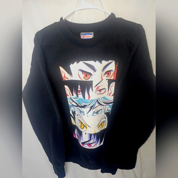 Vintage 90s Hanes Ultimate Cotton Printpro Durable Anime Crewneck Sweater